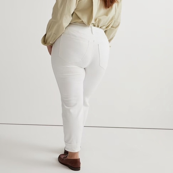 Madewell Plus Stovepipe Jeans NE624 Pure White 18W - Picture 4 of 6